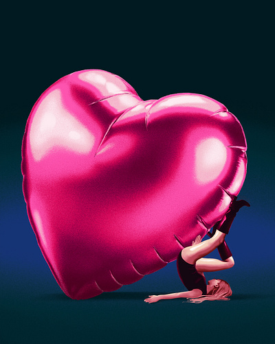 Devotion character design conceptual female heart illustration music mysterious