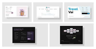Footer Design 3d animation checkout design graphic design illustration personal portfolio landing page ui