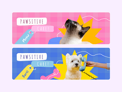 Pet banners 🐶🐱 banner email graphic design ui vector