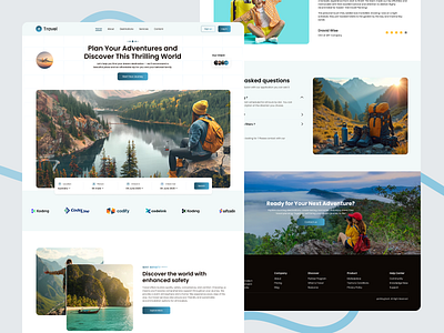 Travel Planning and Exploration Landing Page adventureready bookingdesign clean ui creativedesign designinspiration dreamtripui exploretheworld holidayplanner journeyplanner moderndesign planyourtrip productdesign travel landing page travel ui travelplatform tripfinder tripplanner uiux design web design webinterface