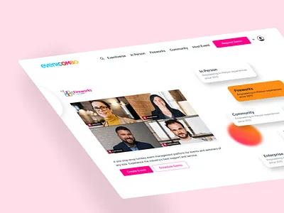 Eventcombo Hero Section branding graphic design hero section ui ux