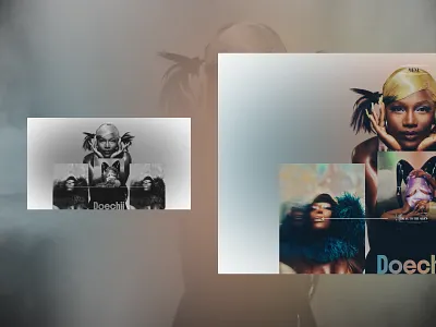 Doechii Website Hero - Bold Visual for Music Branding artist website bold design creative layout dark aesthetic doechii editorial ui experimental design female artist hero image hero section landing page modern web music branding music portfolio music website singer website trending ui ui design visual identity web design