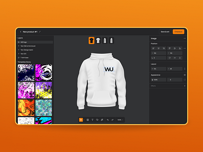 Dynamic Merch Builder UI Showcase brand merch builder builder design platform clothing customization custom branding custom merch tool design tool ecommerce ui editor merch editor print on demand productdesign uiux userinterface ux design webdesign