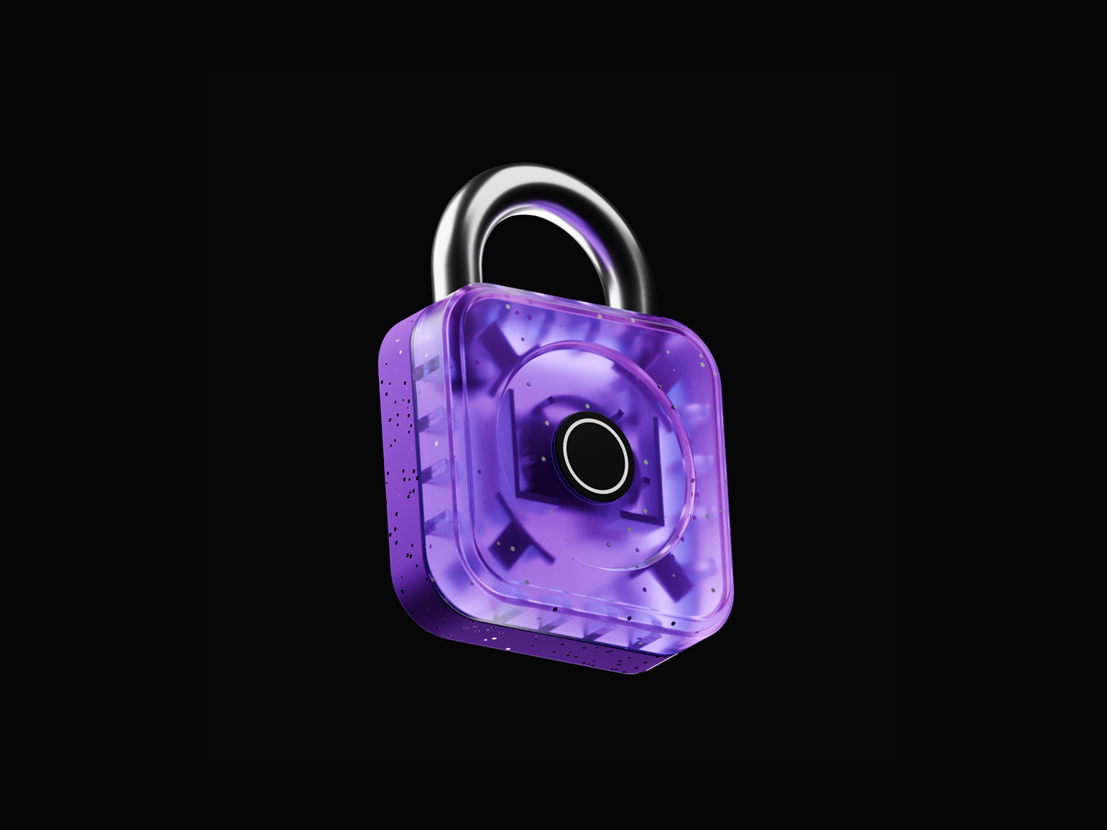 TouchID Lock 3d animation blender blockchain crypto data glass lock ui web3