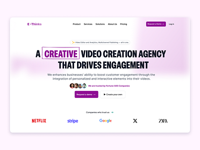 Agency Hero Section UI app branding design graphic design icon illustration logo typography ui ux