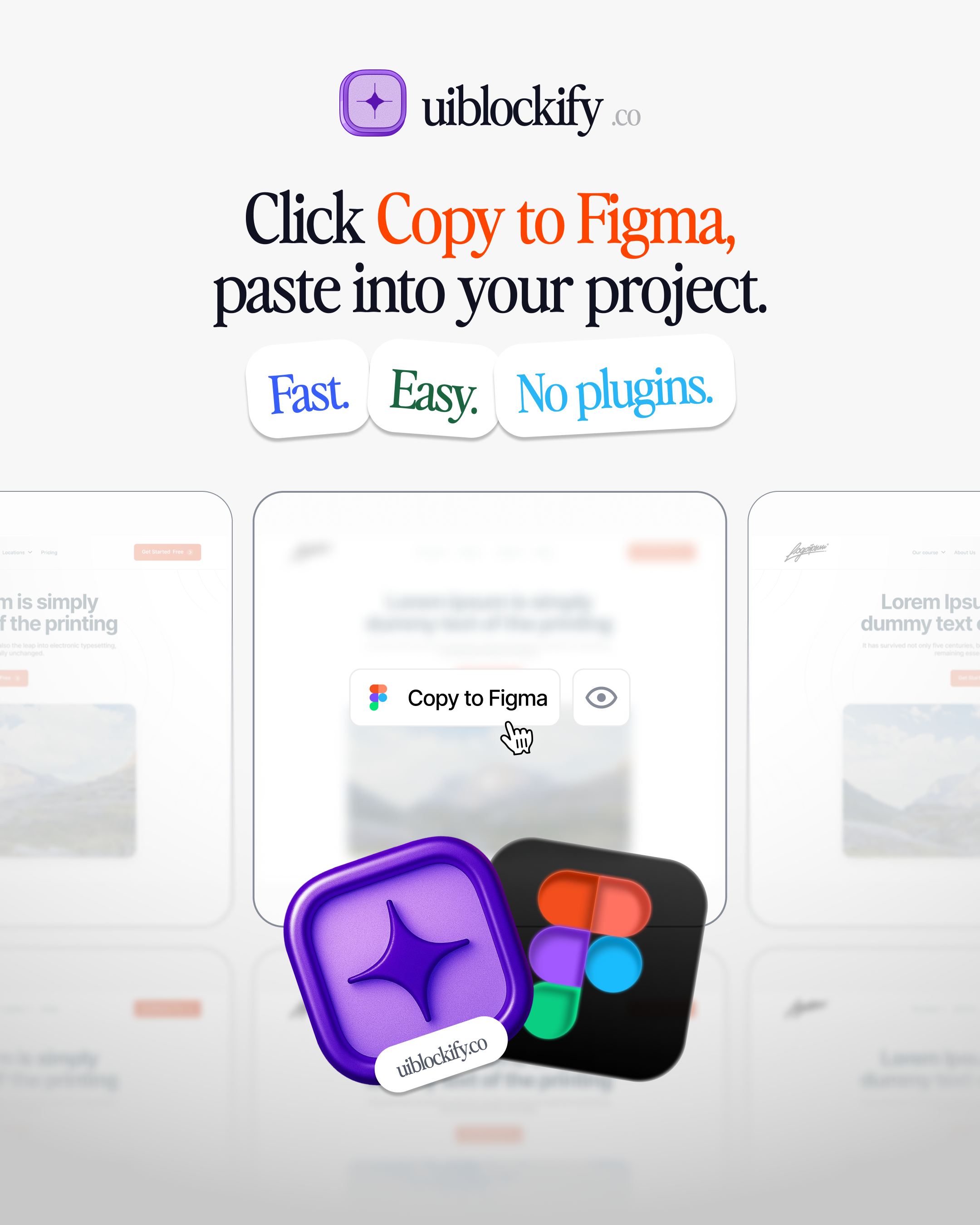 uiblockify.co figma ready to use sections and components autolayout blocks components faq figma design footer hero landing mobile pricing product design saas section