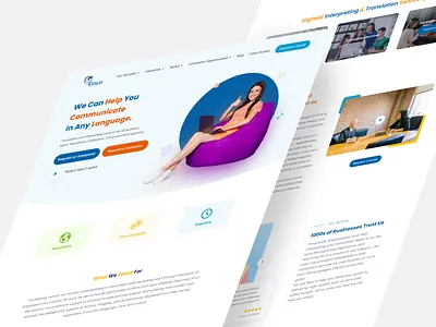 Language Translation Agency Wesbite app branding design graphic design icon illustration logo typography ui ux