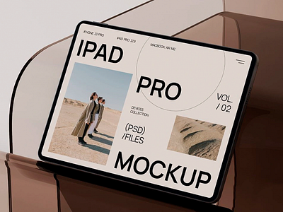 iPad Pro Mockup — Devices Collection Vol. 02 clean design design device graphic design interface ipad ipad pro minimalist minimalist design mockup portfolio showcase slide design slides ui ui design ux design uxui