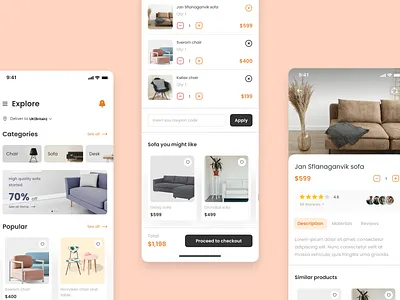 Ecommerce Mobile Application app branding design graphic design icon illustration logo typography ui ux