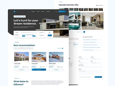 Real Estate Website Design app branding design graphic design icon illustration logo typography ui ux