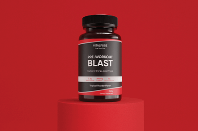 VITALFUSE Branding and Packaging Design minimalist supplement branding