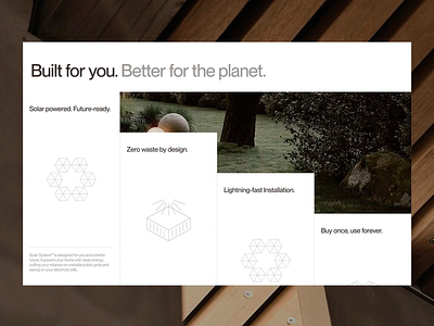Sustainable Living: Product Feature Showcase buil for you clean design clean layout data visualization design minimalist modern modern desin responsive design typograpgic design ui ui design user experience user friendly user interface ux ux design