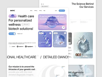 BIOTIC_Healthcare Landing Page graphic design health health care landing page ui uiux website