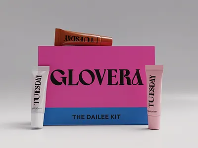 GLOVERA Branding and Packaging Design label designer