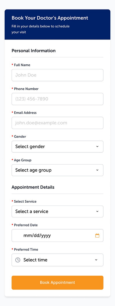 Appointment booking Mobile Version appointment appointment booking booking branding mobile design mobile ui self appointment booking