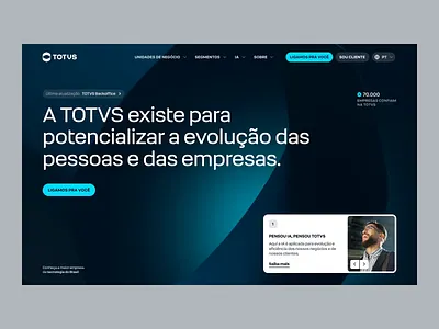 TOTVS Web site Redesign Concept concept modern site modern web site page site ui ux ux design web web page web site web site concept