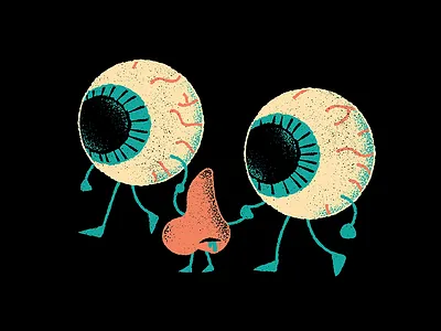 Eyes & Nose by James Olstein conceptual illustration editorial editorial illustration eyes eyes illustration illustration james olstein james olstein illustration jamesolstein.com nose nose illustration texture vector