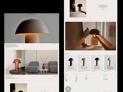 CERAMICAH: Artisanal Lighting & Home Decor E-commerce clean design furniture intuitive design minimalist modern ui product product showcase ui ui design user interface ux design uxui web web design website website design