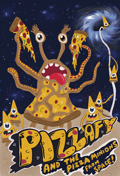 Pizzafy and the pizza minions from space capital one monster project pizza procreate