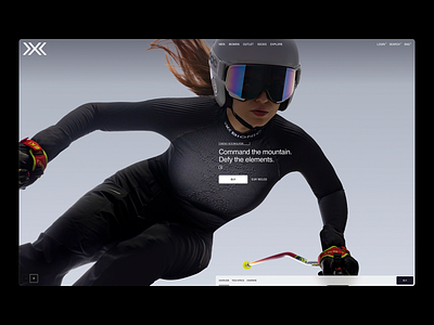 High-Performance Sportswear Landing Page clean clean composition design e commerce home page landing page landing page design modern modern ui skiing sports sportswear ui ui design ui ux ux ux design web page website
