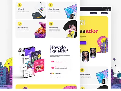 Landing Page for app app game landing page play rewards webdesign