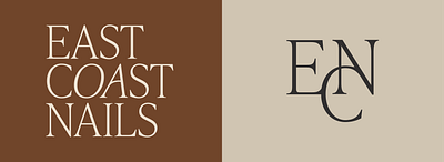 East Coast Nails branding design logo nail salon nails