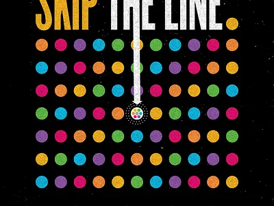 Skip the Line cinema color film graphic design movies reel