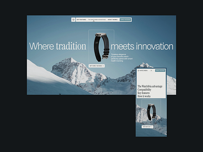 Product Landing Page | Web Design adaptive design design header hero screen hero section menu design mobile design modern website smart watch ui uiux web development webdesign website