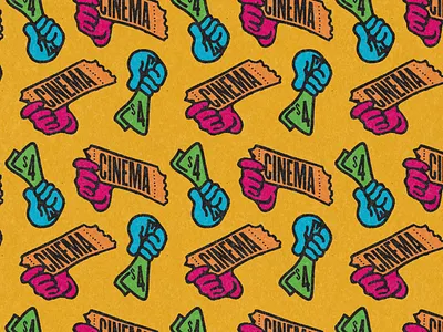 Cinema Day alamo drafthouse cinema cinema films graphic design hands movies retro tickets vintage