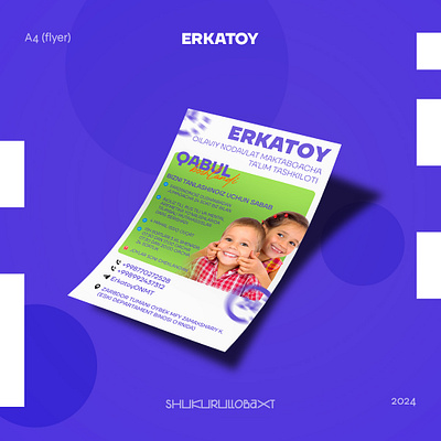 flyer Design (A4) | Erkatoy branding design education flyer graphic design print school