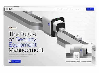 curie Technologies UX/UI + Motion + Webflow branding ui web website