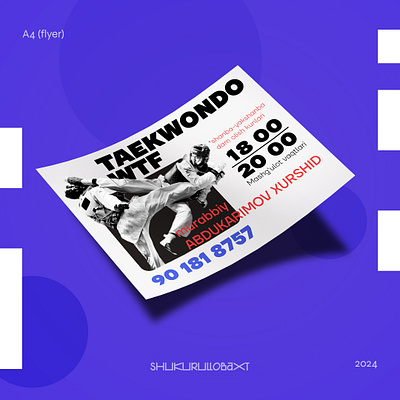 certificate Design (A4) | Taekwando branding certificate design flyer graphic design print school
