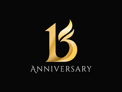 13th Anniversary - Logo Design 13 13th anniversary branding company company logo graphic design logo logo design ui