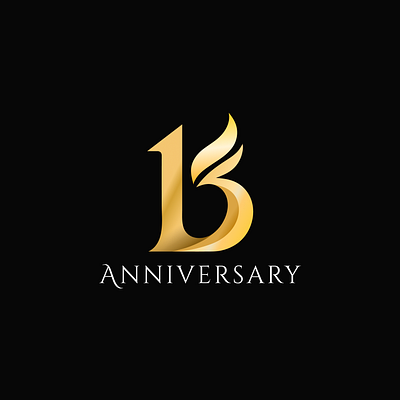 13th Anniversary - Logo Design 13 13th anniversary branding company company logo graphic design logo logo design ui