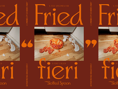 Font In Progress: AM Slotted Spoon branding design f font font design food fried friendly fun logo personable pizza quirky serif type typography