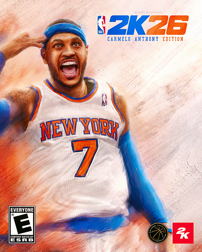 Carmelo Anthony (2K26 Cover Concept) 2k 2k26 basketball carmelo anthony design gfx graphic design nba new york knicks sports design