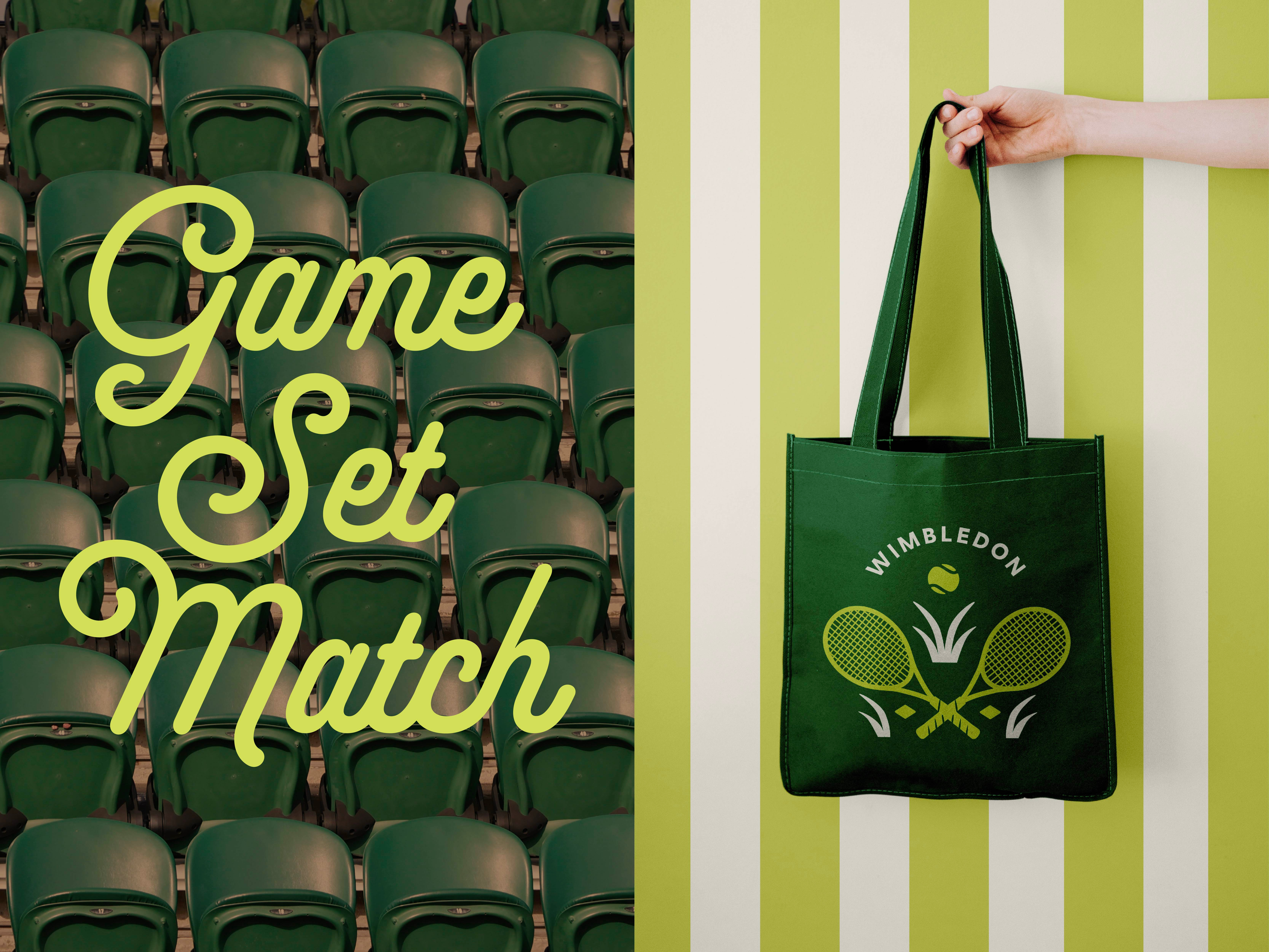 Wimbledon aesthetic brand design brand identity branding custom type design graphic design illustration logo passion project racquet strawberriesandcream tennis typography vector wimbledon