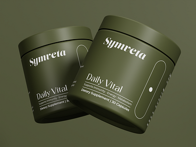 Symveta _Supplement label design 3dmockup cleandesign dietary supplement healthproductdesign labeldesign packagingdesig productlabeldesign supplementlabeldesign supplements packaging design wellnessbranding