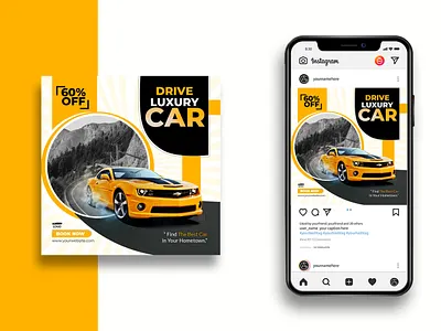 Luxury Car Rental Ad Design claruon