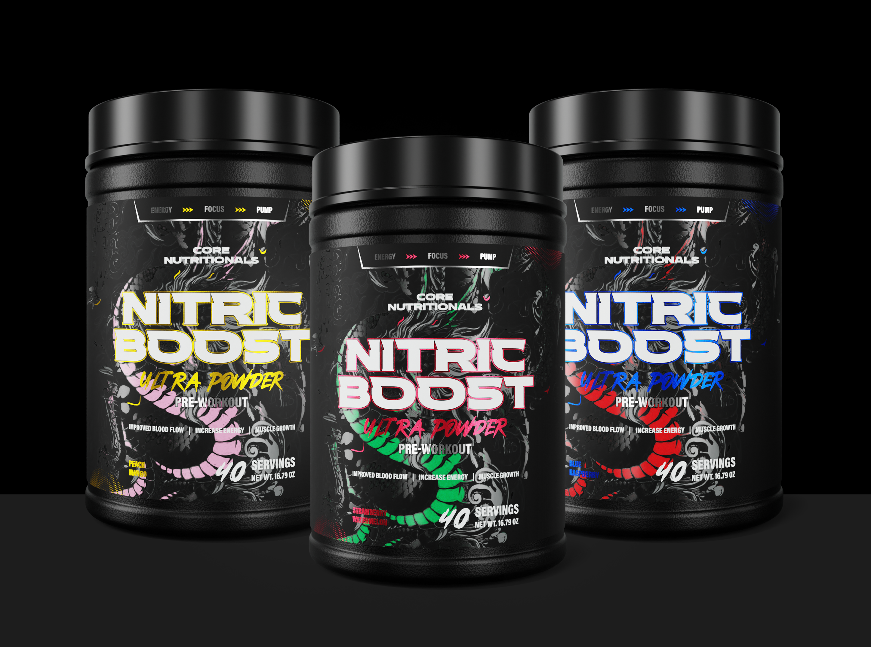 Example of Premium Supplement Label | 3D Rendering