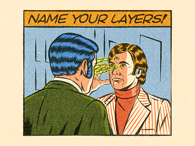 Name your layers comics design graphic design hypnotic illustration psychedelic retro surrealism trippy vector vintage vintage comics