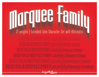 Marquee Family face family font fontself type typography