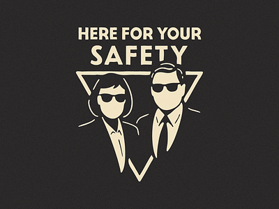 Safety 80s control design government agent graphic design hand drawn illustration sci fi x files