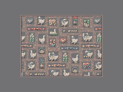 Silly Goose Pattern birds country goose design geese illustration pattern retro