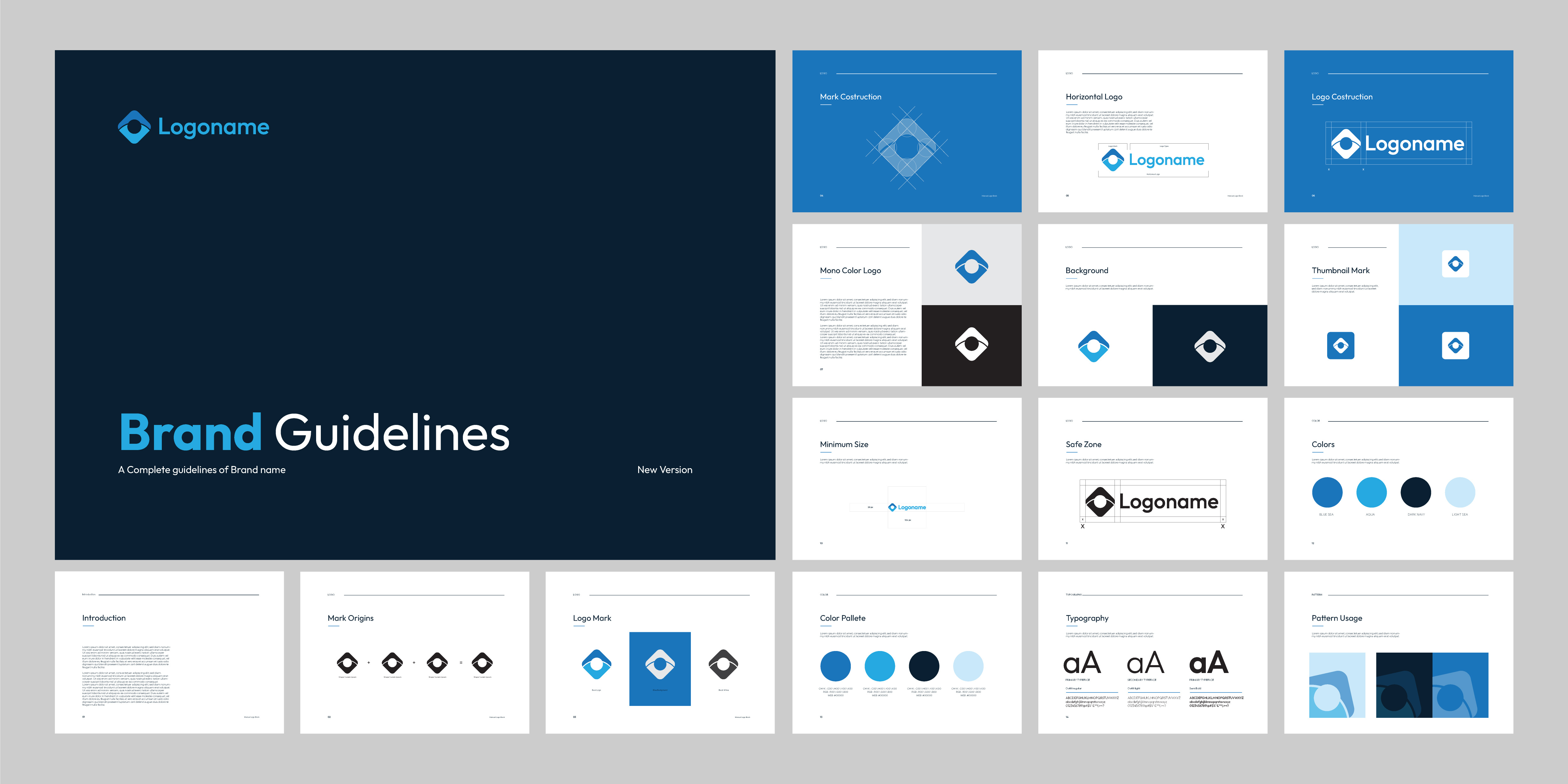 Modern brand manual template Design, Branding Design branding design graphic design illustration logo modern brand typography vector