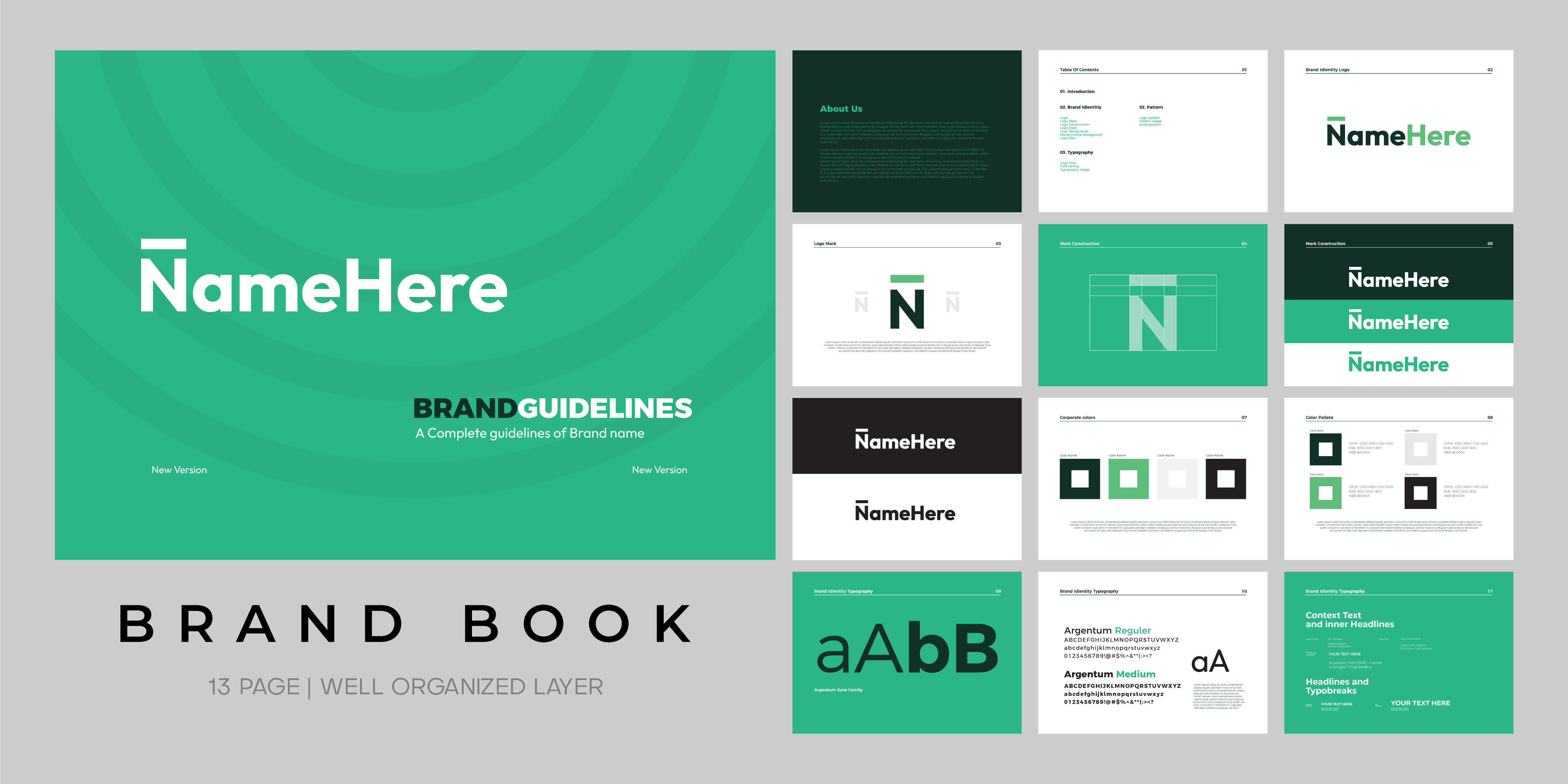 Modern landscape brand guideline template Branding Design app branding design graphic design illustration logo typography ui ux vector