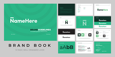 Modern landscape brand guideline template Branding Design app branding design graphic design illustration logo typography ui ux vector