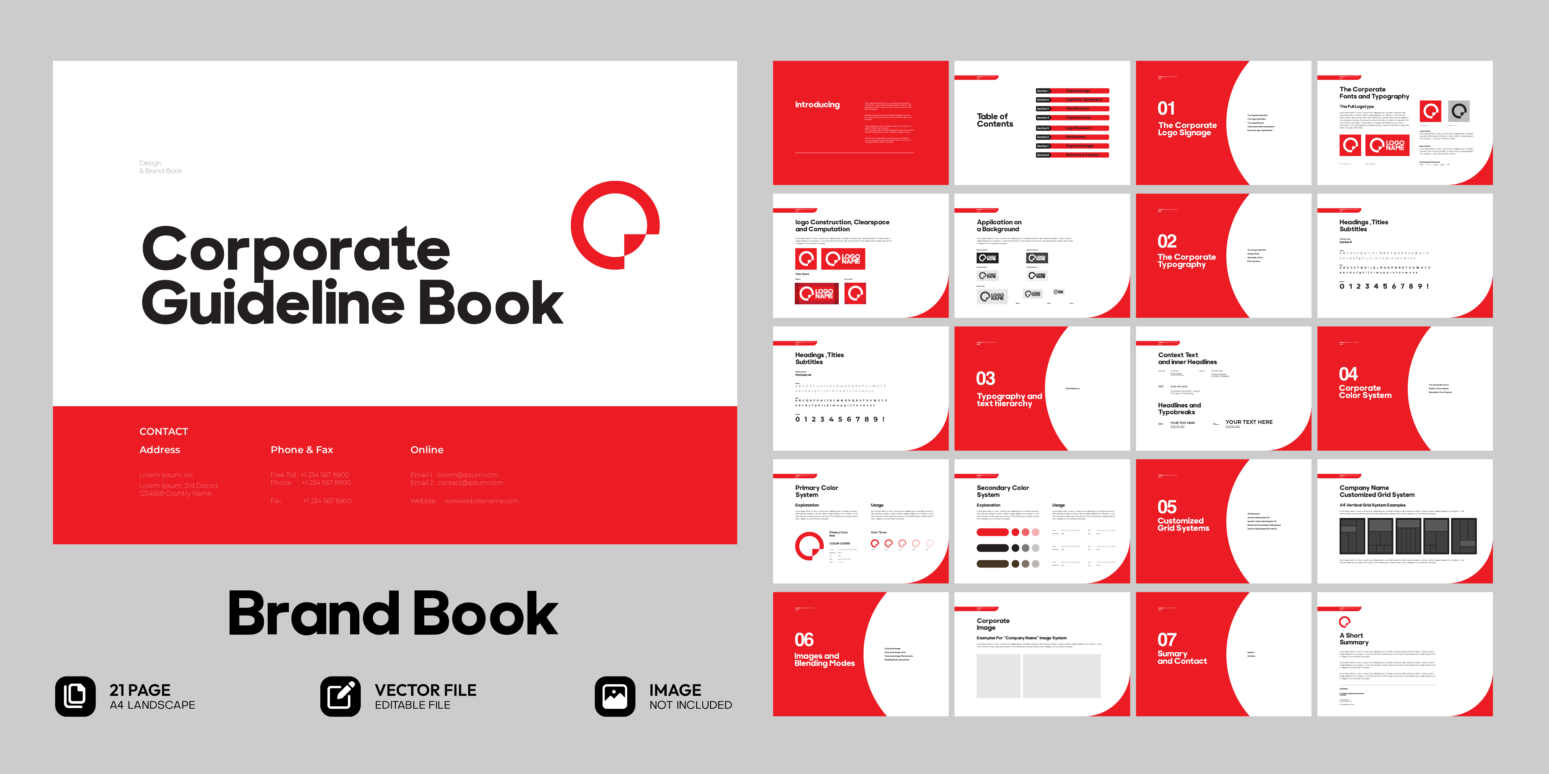 Simple brand book layout design, Branding Design app branding design graphic design illustration logo typography vector