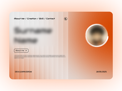 Portfolios concept dev figma orange portofolio ui