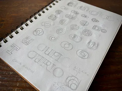 The Curio Collective 3.0 brand identity branding design drawing graphic design hand drawn icon illustration lettering logo mark monogram sketches the curio co type
